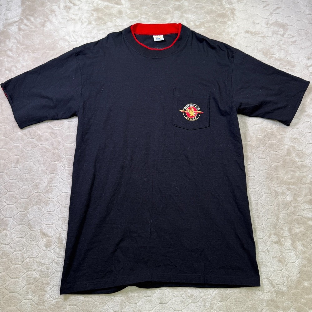 VTG Cal Cru 1994 Winston Cup Brickyard 400 Pocket Shirt Sz Lg Inaugural Race